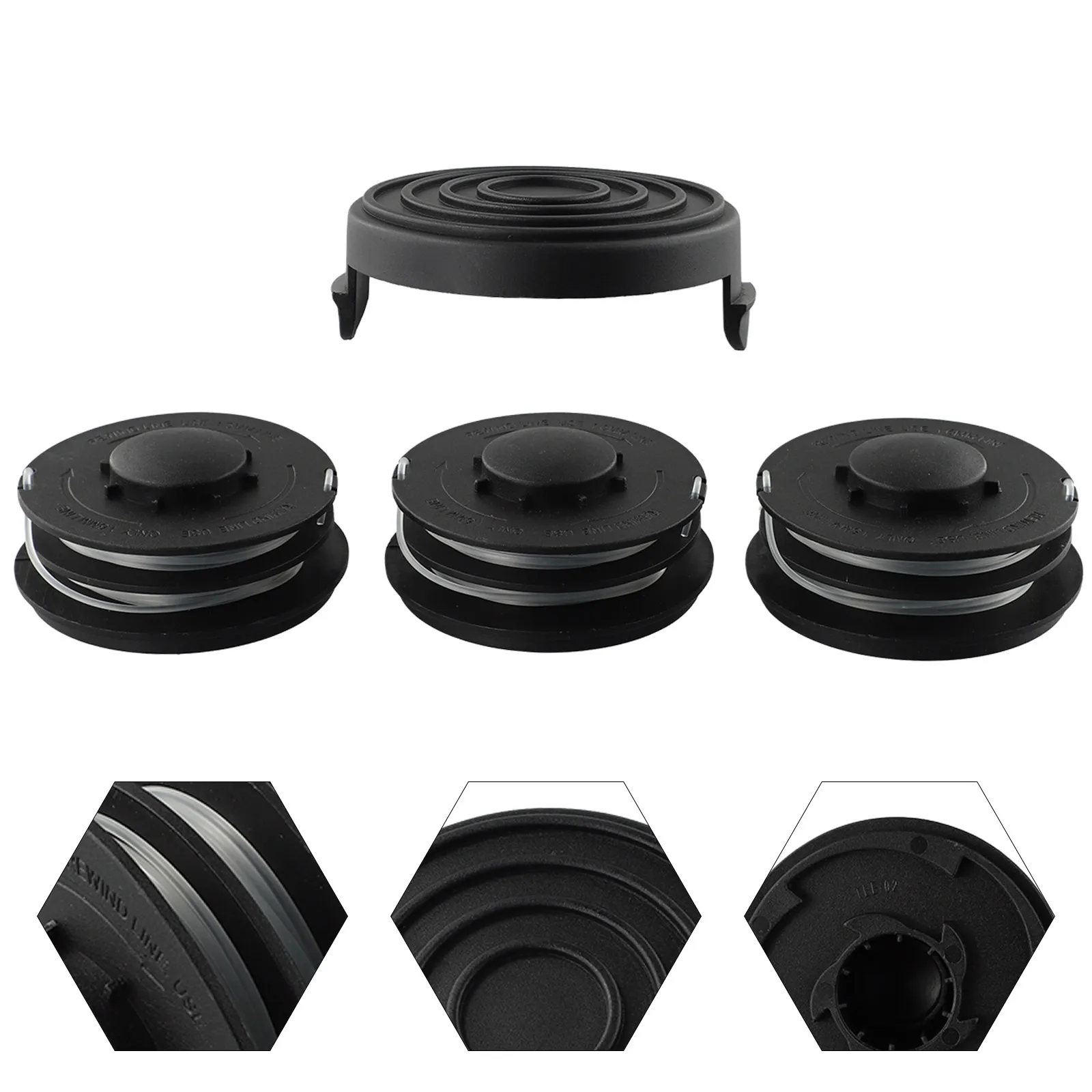 Per Einhell Gc-Et 4530 Rtv 400 Bobina Coperchio Testa Bobina Set Giardino Casa Tosaerba 1.6Mm 32Ft/10M 4 Pz 88.3Mm