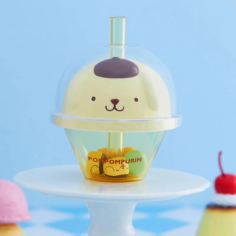산리오 타로 원형 밀크티 컵 블라인드 박스, 헬로 키티 파차코 탁상 장식 장식품, 어린이 장난감 모델 생일 선물