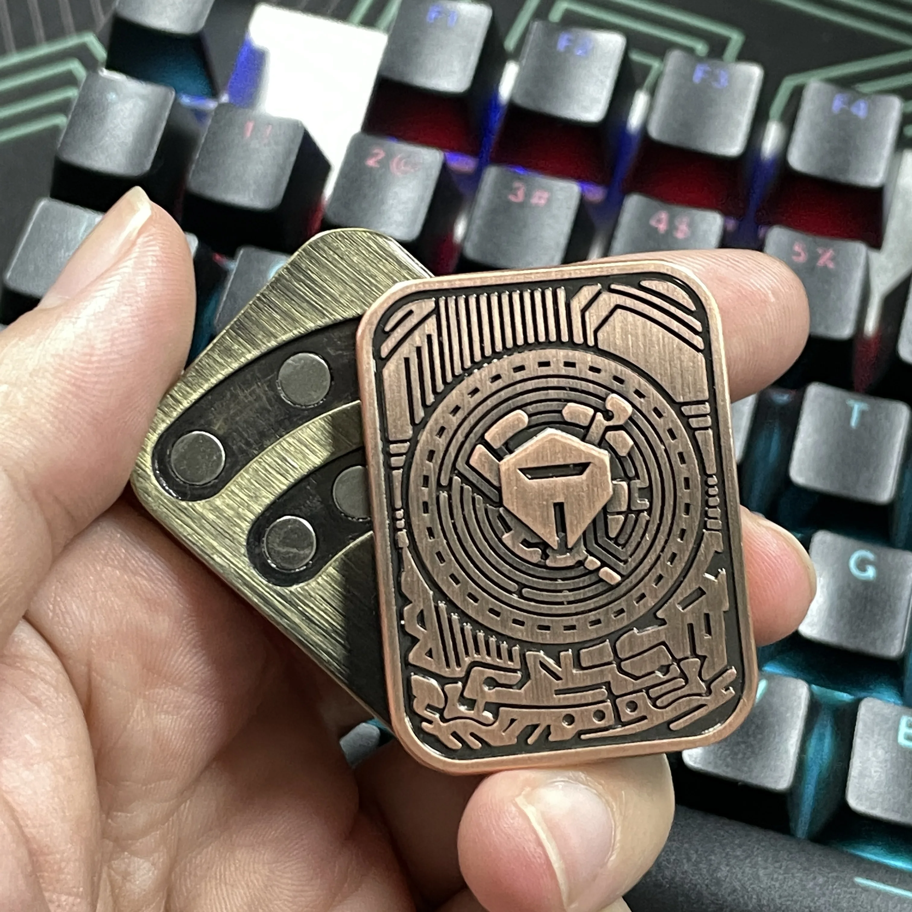 PokerJokerFidgetPushSliderAdultMetalEDCFidgetToysAutism