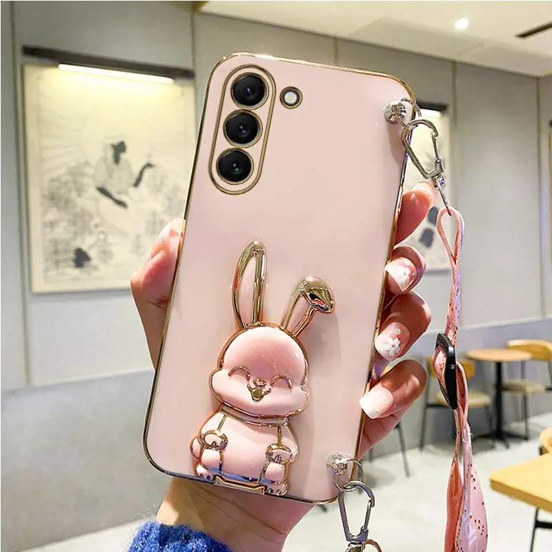 Kaninchen halter Lanyard Handy hülle für Samsung Galaxy S21 S20 S22 S23 S10 S9 S8 Note 10 20 plus Ultra Fe Stand Strap Cover – Detail 19