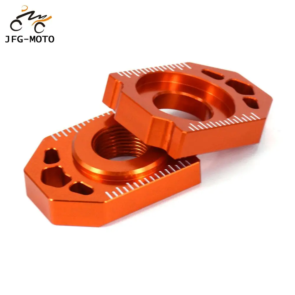 For KTM 85 125 150 200 250 300 350 450 525 530 SX SXF XC XCF EXC EXCF XCW XCFW Motorcycle CNC Rear Chain Adjuster Axle Blocks motorcycle chain adjuster