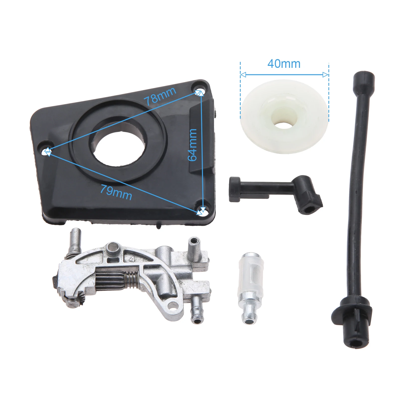 Bomba De Aceite 5200 Para Motores Chinos De 52cc, 45cc, 58cc - Repuesto Con Turbina Incluida