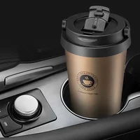 500ml Insulated Travel Coffee Cup Double Wall Leak-Proof Thermos Mug Vacuum Stainless Steel Tea Tumbler with Lid and Handle 6