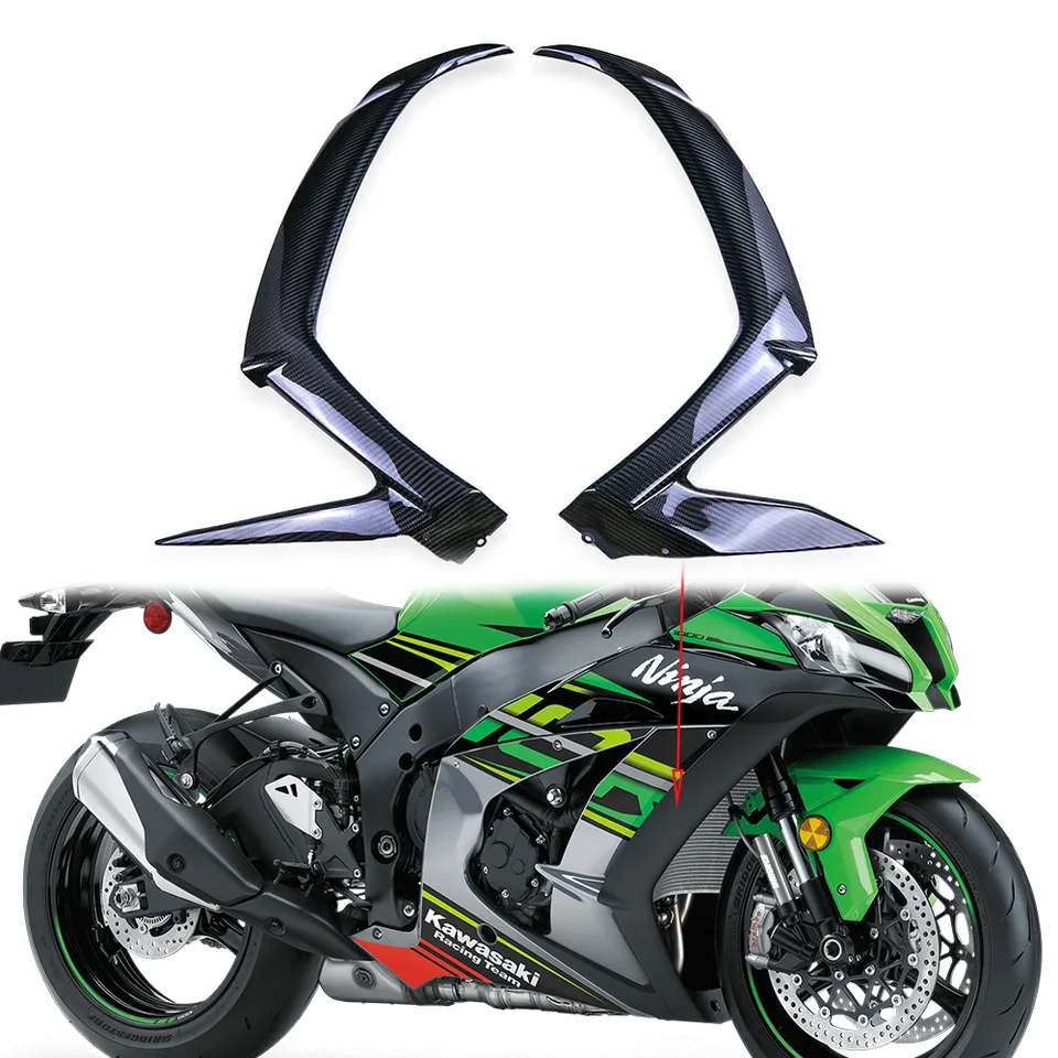 kawasaki ZX-10R 11〜15 タンクサイドカバー 3Mカーボンラッピング