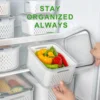 3 multi-functional sealed fruit and vegetable preservation boxes - drainage tank and refrigerator storage box - keep food in the 4