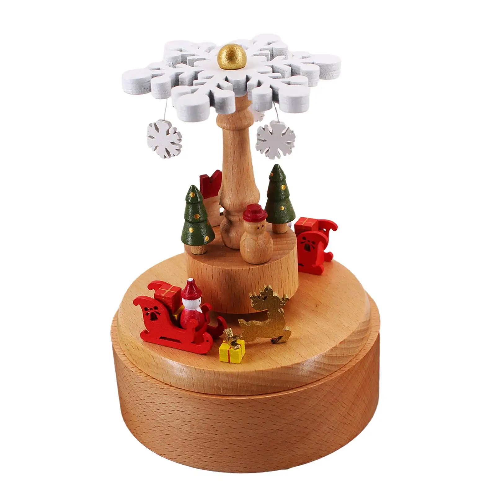 

Christmas Wooden Musical Box Melody Wind up Musical Boxes Valentine's