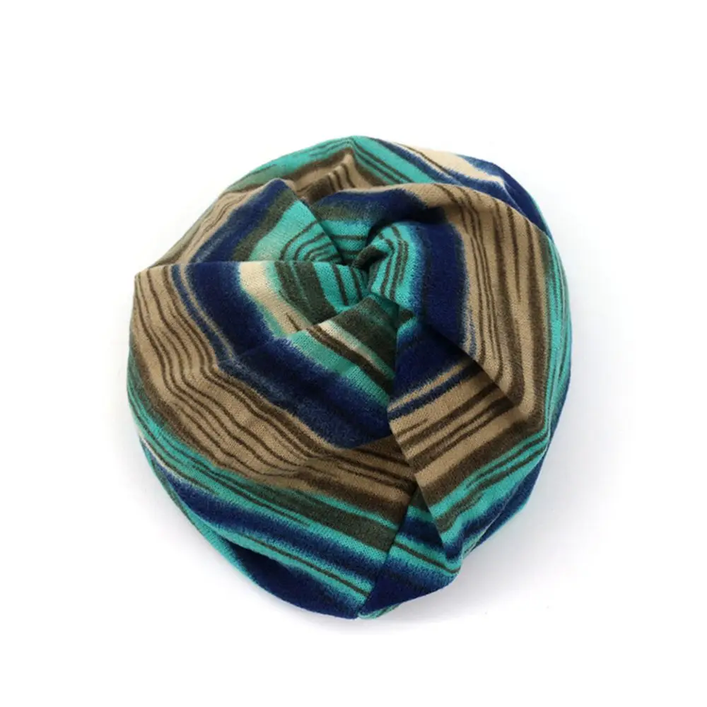 Keep warm Fashion Multifunction Casual Hat Stripe Print Turban hat