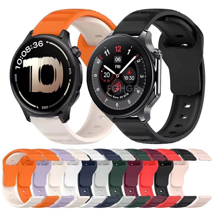 Versatile 22mm Silicone Smartwatch Replacement Strap