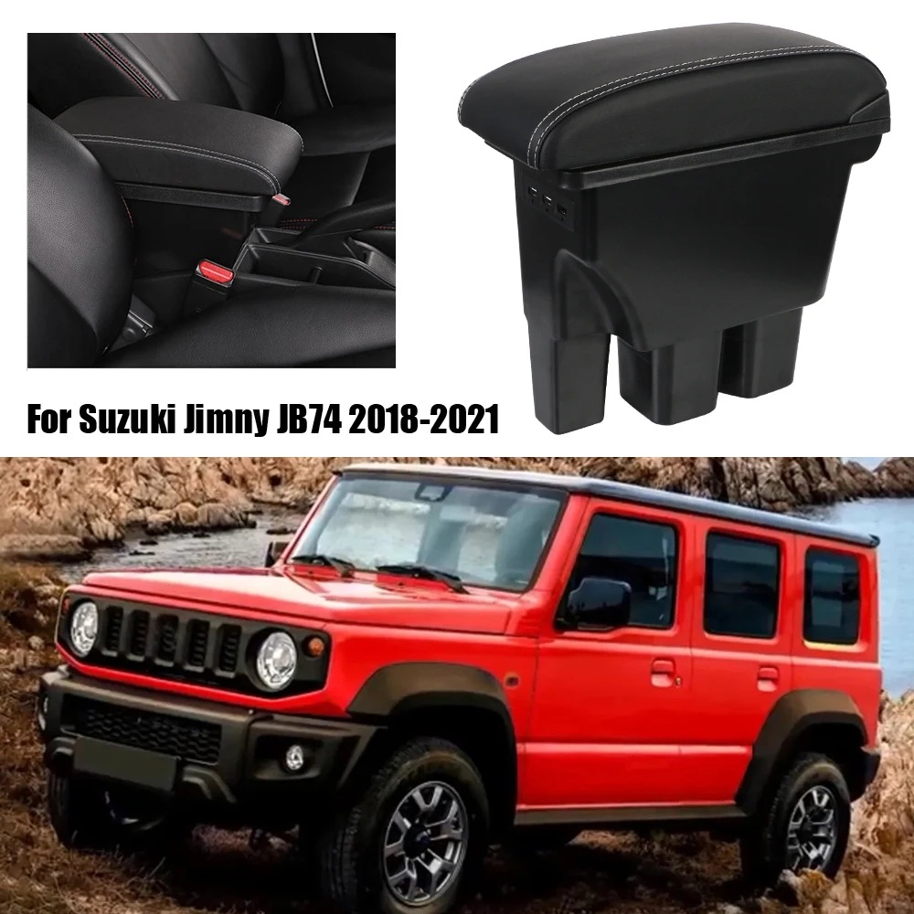 

Car Accessories Retrofit Parts Car Armrest Box Interior Details For Suzuki Jimny JB74 For Suzuki Jimny JB74 USB Storage Box