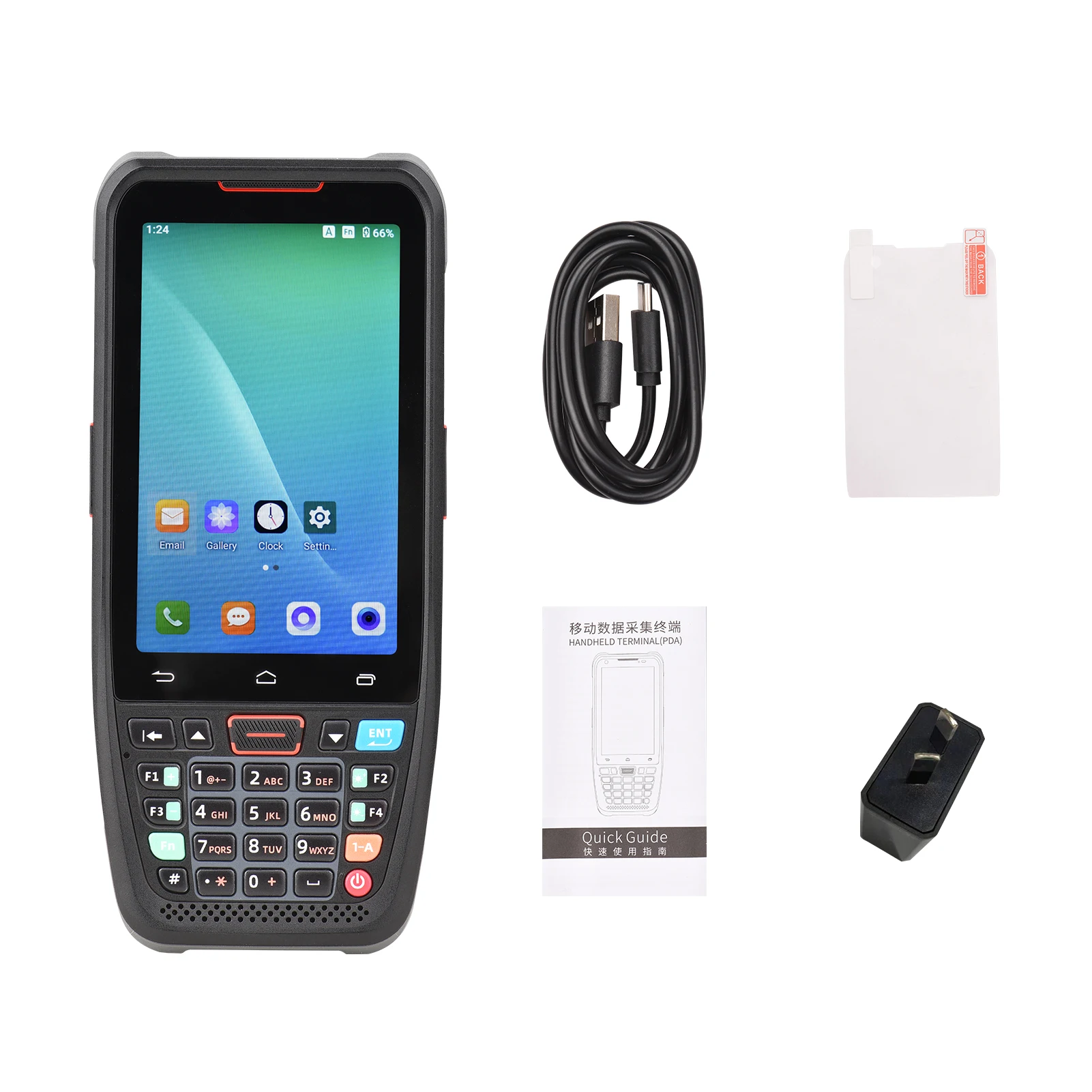 laser scanner Handheld CD40 POS Android 10.0 PDA Terminal 1D/2D/QR Barcode Scanner Support 2/3/4G WiFi BT Communication w/4.0 Inch Touchscreen desktop scanner