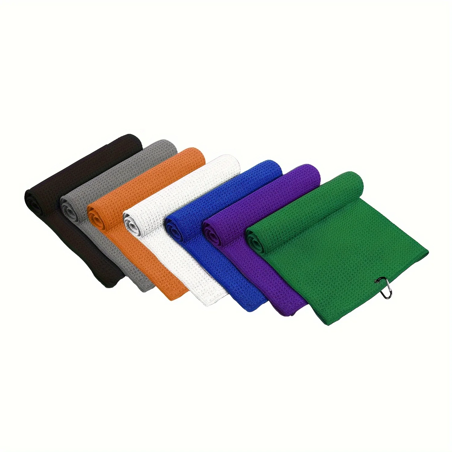Golf Towel 1pc For Bags with Clip and Microfiber Waffle Pattern 30*50cm/11.8x19.6in