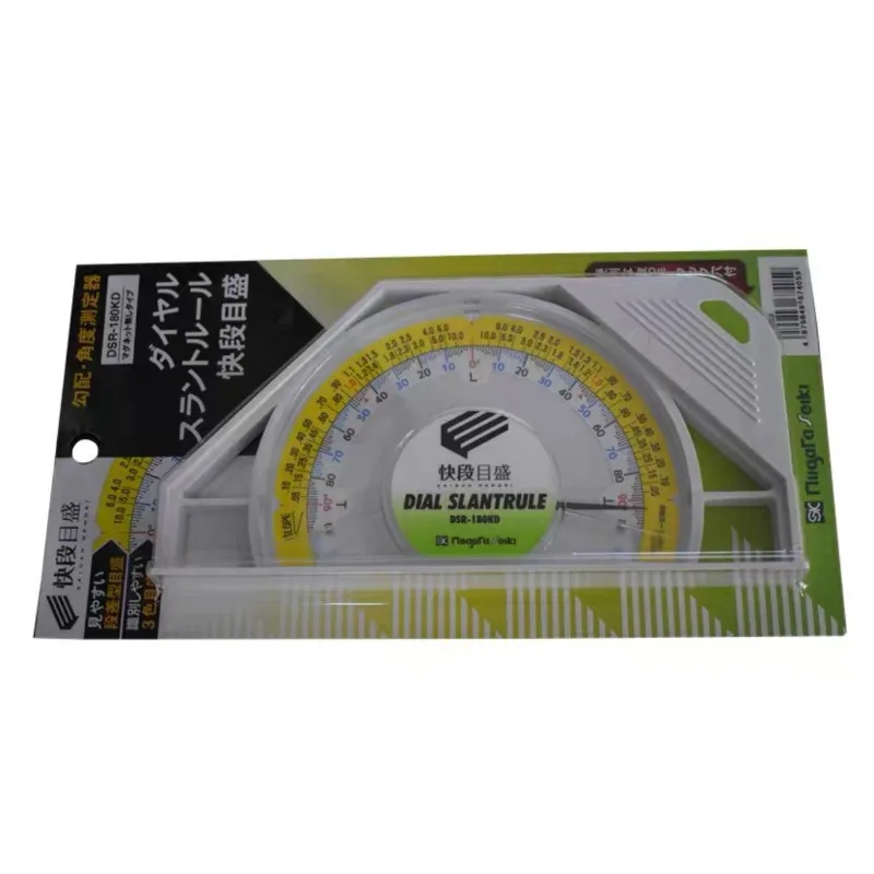 SK 마그네틱 앵글 게이지 LM-90 앵글 게이지 DSR-180KD 포인터형 90도 각도기 투명 S 표시가 있는 신뢰할 수 있는 각도 측정 도구