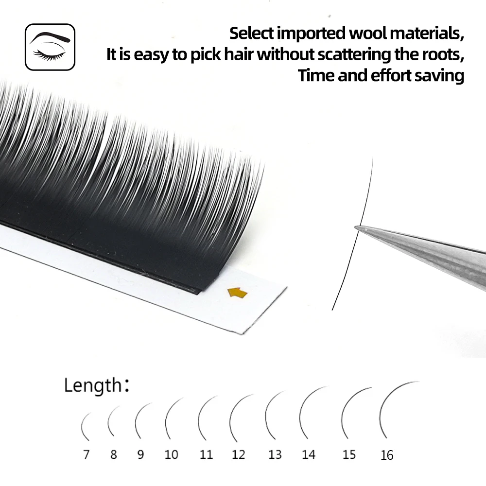 LAIYANUO single eyelashes Classic Individual Eyelash Extension Lashes Matte Black Professional Soft Natural eyelash extensions fake eyelashes eyelash extension eyelash extension lashes false eyelashes