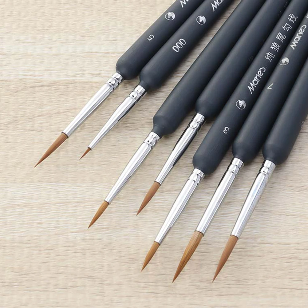 Brush Painting Set Detail Fine Miniature Watercolor Hair Acrylic Wolf Miniatures Liners Artist Micro Oil Kit Drawing 5