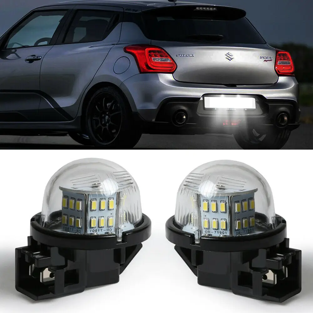 

2x LED Car License Number Plate Lights For Suzuki Burgman 400 Tokaidenso 3 2003 2004 2005 2006 6000K 12V White Canbus Error Free