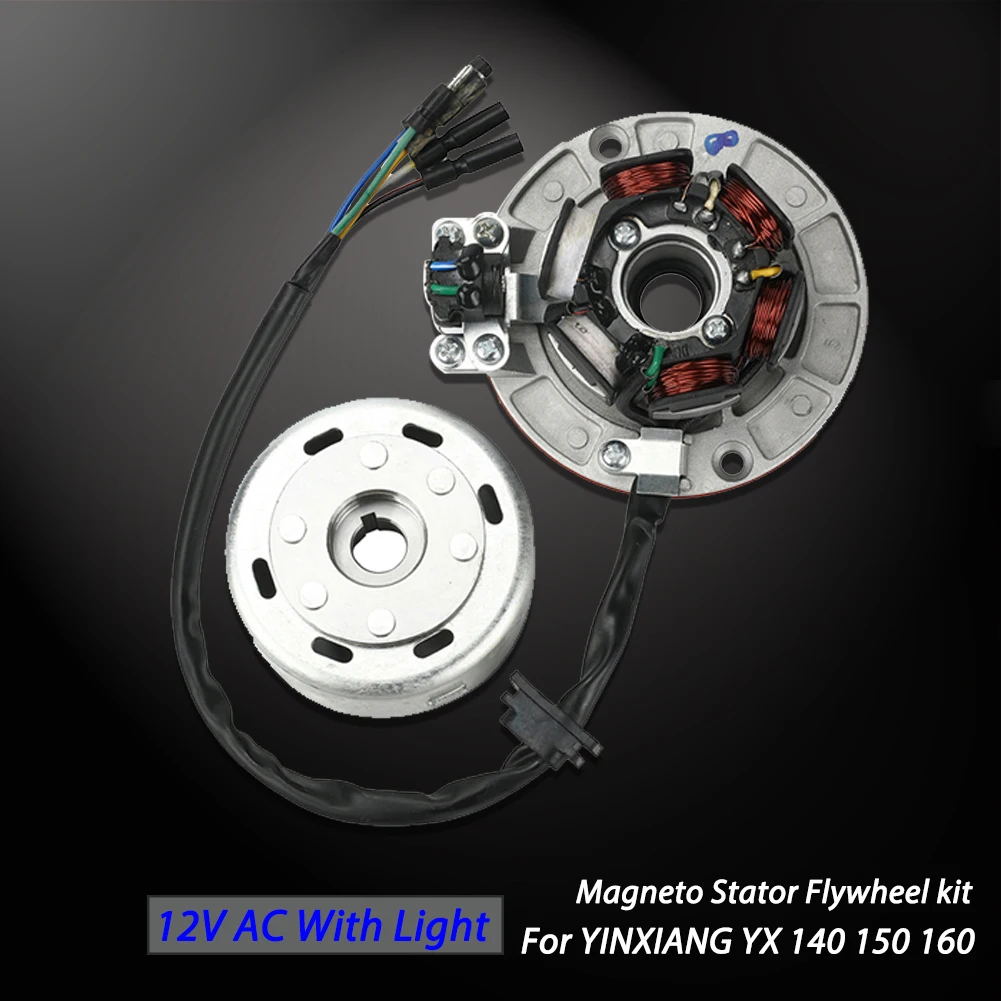 12V AC Ignition Magneto Stator Flywheel kit flywheel puller With Light For YINXIANG YX 140cc 150cc 160cc KAYO BSE SDG SSR Pitsterpro Dirt Bike
