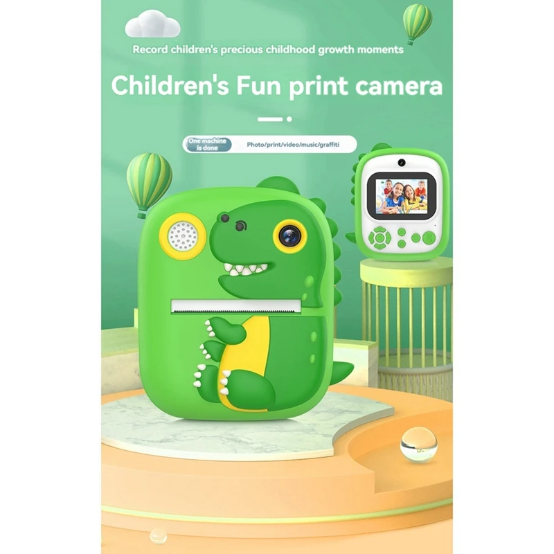 Kids Camera Instant Print Mini Printer 2.4 Inch Screen 12MP 1080P HD Video Camera Kids Instant Digital Camera-Y96A