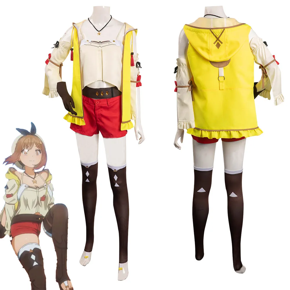 

Atelier Ryza:Ever Darkness & the Secret Hideout Cosplay Costume Uniform Women Shirt Pants Full Set Halloween Carnival Party Suit