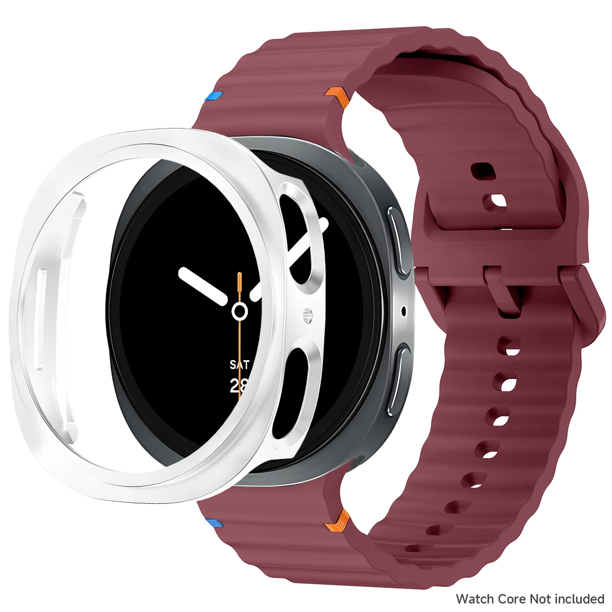 Sleek Silicone Band with Hollow Protective Case