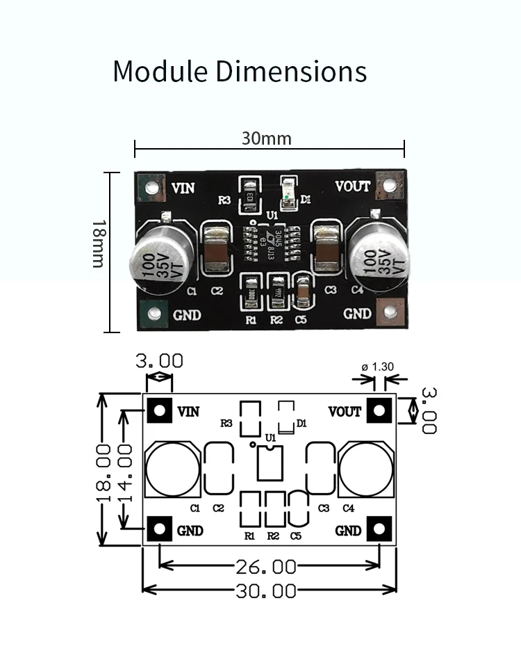 LT3045 module single supply linear regulator low noise RF power MINI version