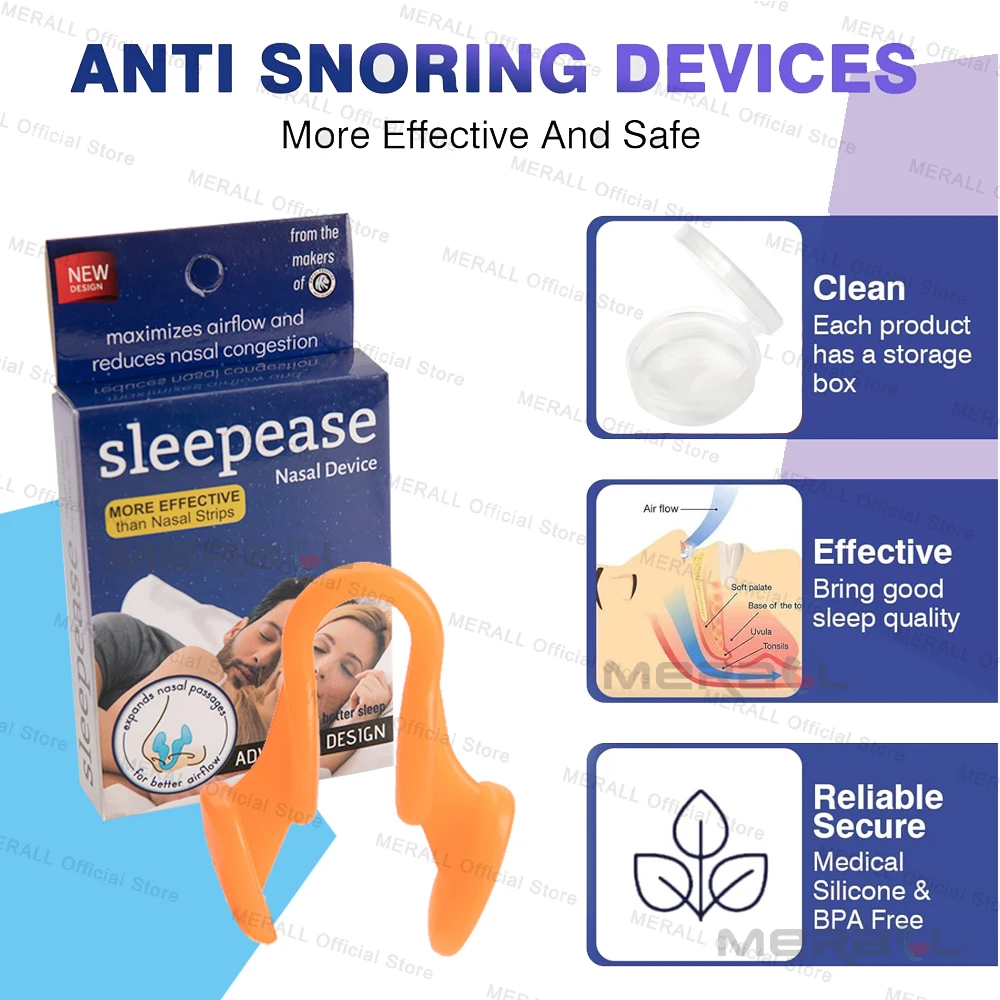 Stop Snoring Nose Clip Nasal Silicone Nose Clip Anti Snoring