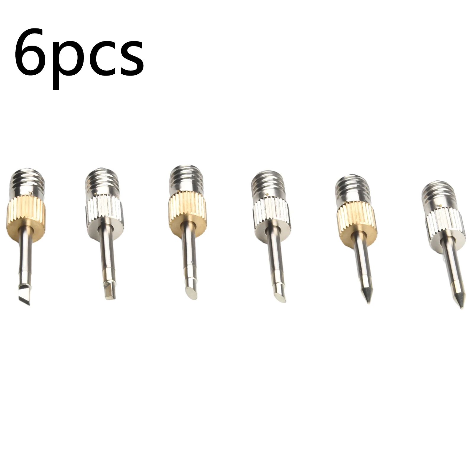 

6pcs Replacements 50 MM/1.97'' Soldering Iron Tips With E10 Interface Welding Tips B/C/K Type Welding Head Soldering Tips