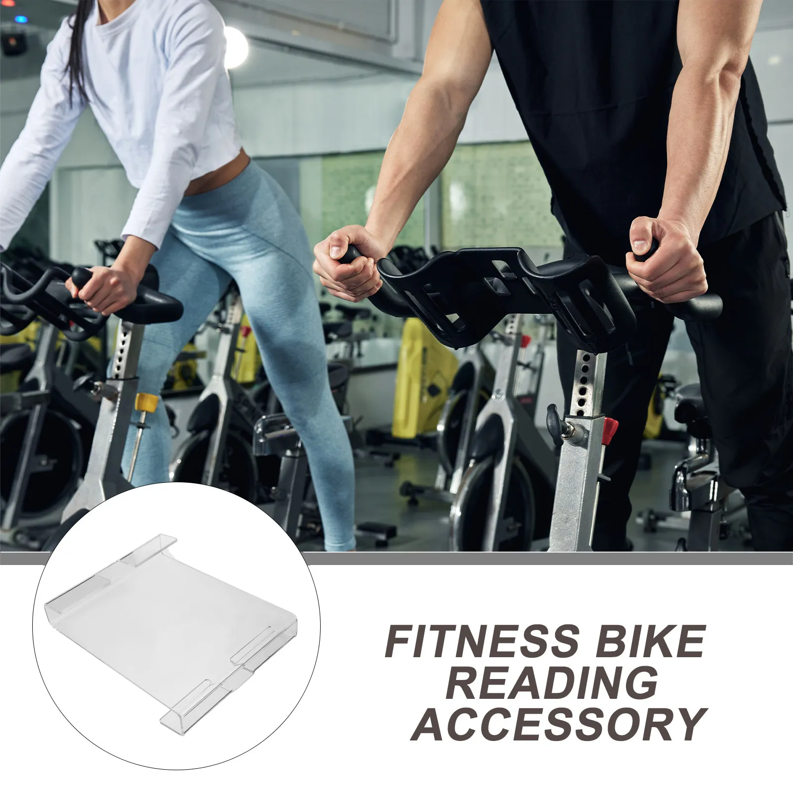 피트니스 자전거 독서대 아크릴 홀더 잡지 책 거치대 운동 자전거 액세서리 안정적인 휴대폰 홀더