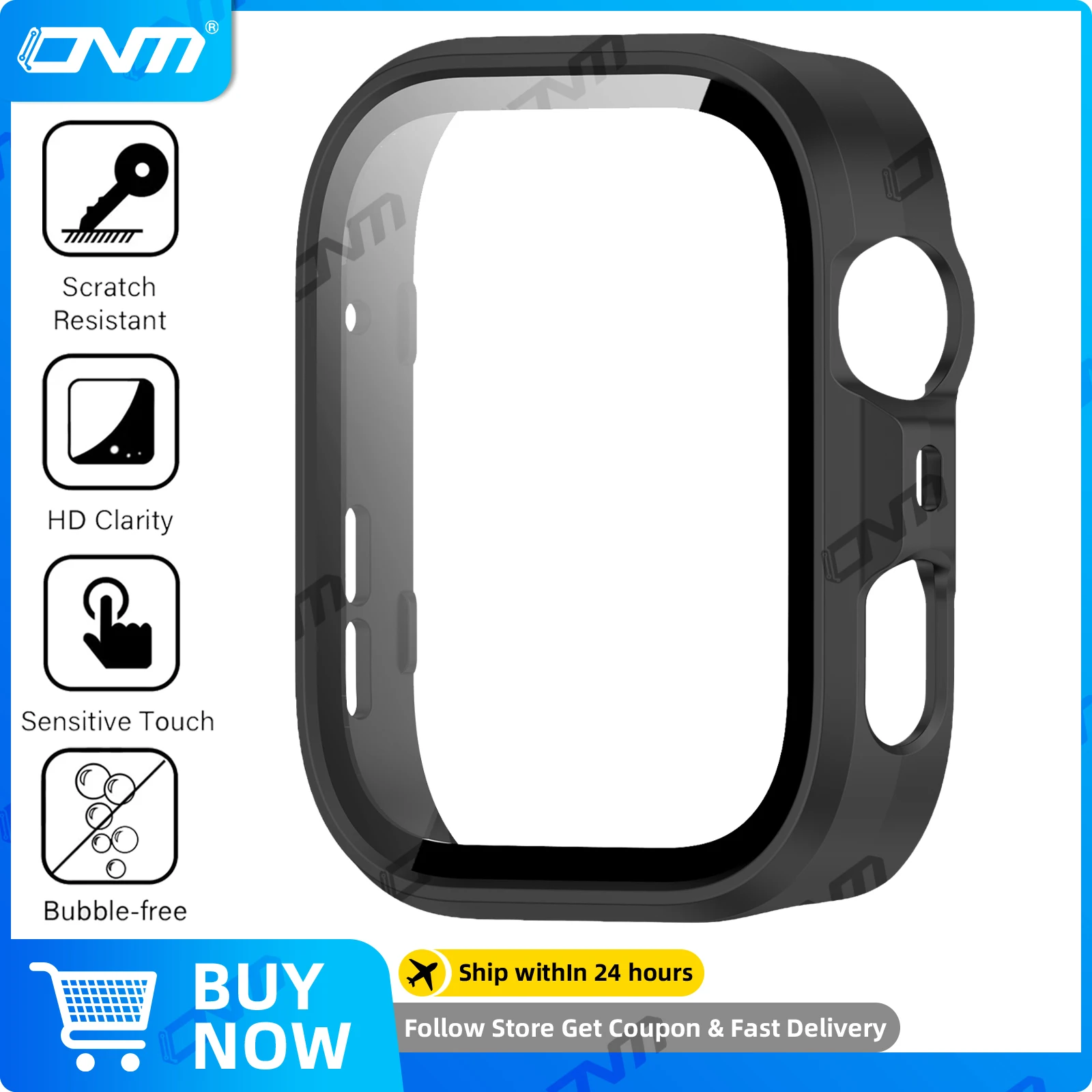 Premium Tempered Glass Screen Protector & Hard PC Protective Bumper