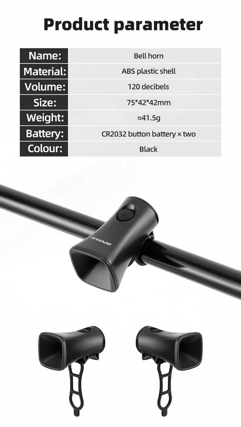 Description Picture 3 of itemX-TIGER Bicycle Bell Square Rechargeable Bike Motorcycle Electric Anti-theft Alarm Horn Loud Alarm Ring Bell Cycling Accessories