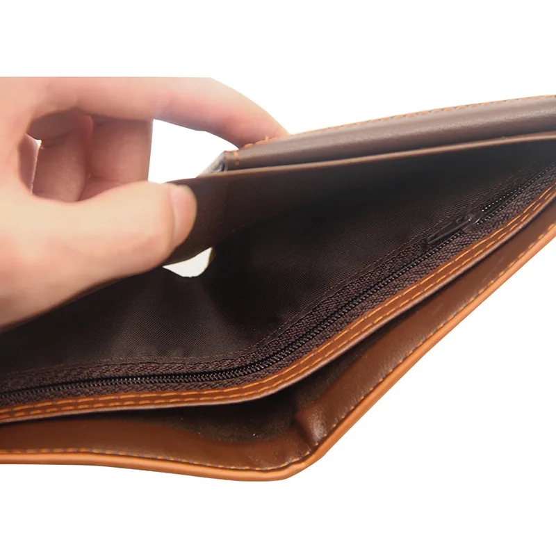 New Style Men's Wallet Short Crocodile Pattern Fashion Business Multi-card PU Wallet Cover on The Passport Men Purse Clutch Bag 5