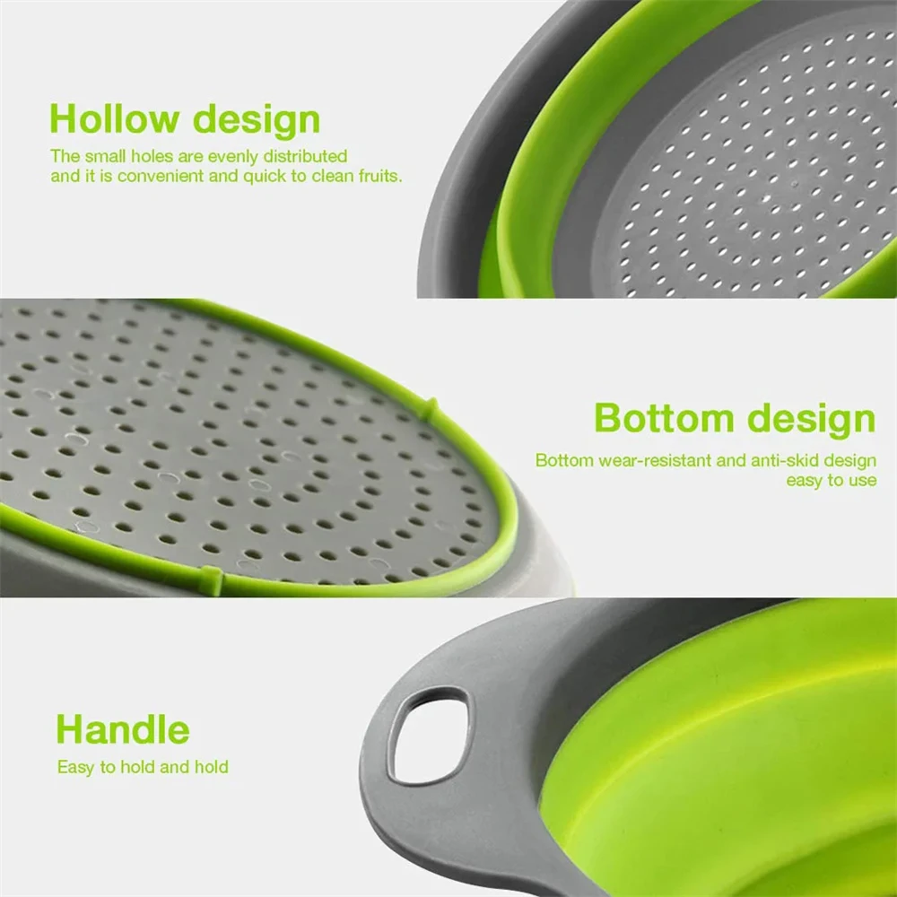 Collapsible Colander for Washing Fruits and Vegetables