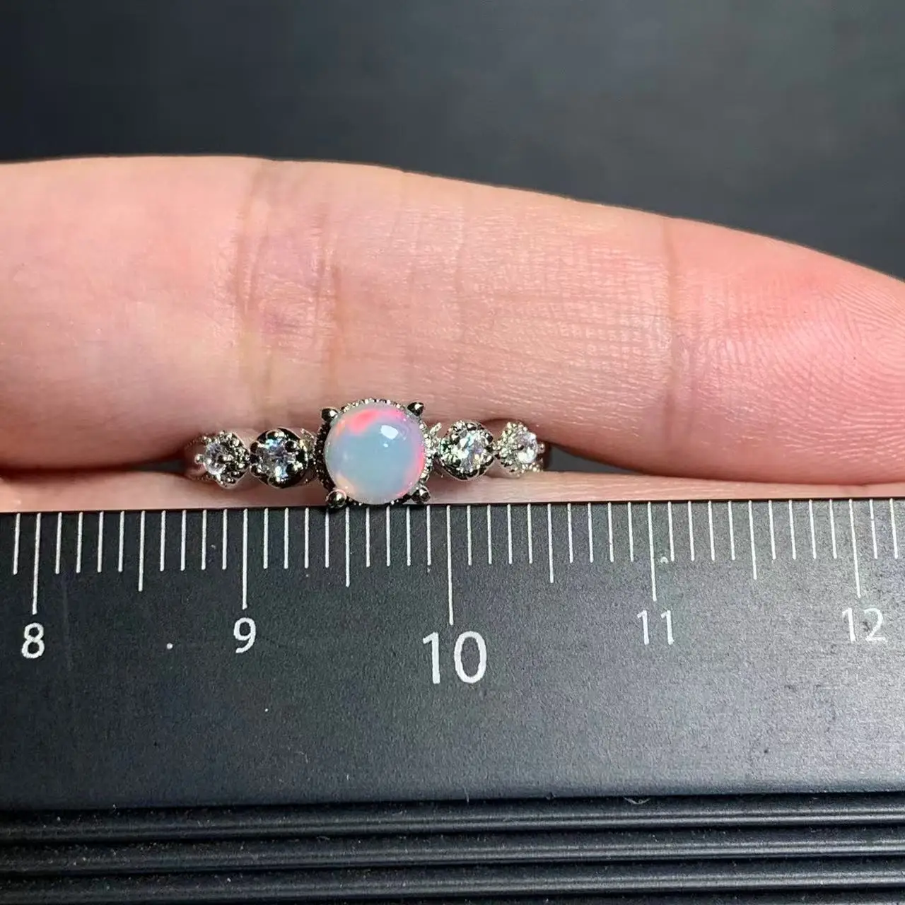 Authentic Natural Opal Ring Adjustable Female Ring Jewelry for Women Gift Wholesale High Quality Vintage Fine