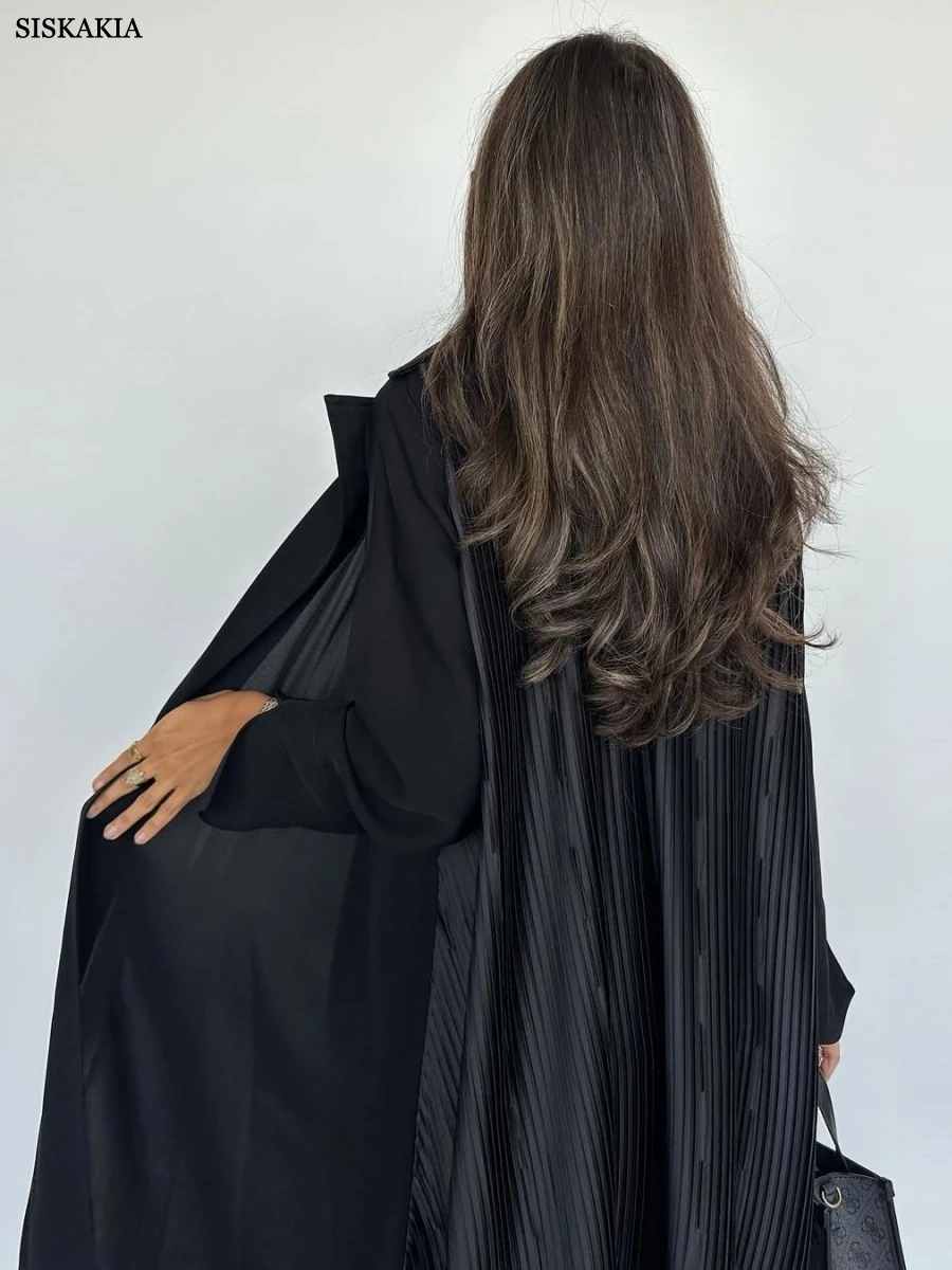 Siskakia Fashion Dubai عباية مفتوحة ذات ثنيات متين...