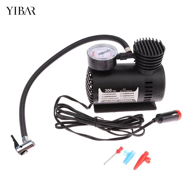 Mini Air Compressor, 300 PSI 12 Volt Car Portable Auto Car Electric Tire  Air Inflator Pump