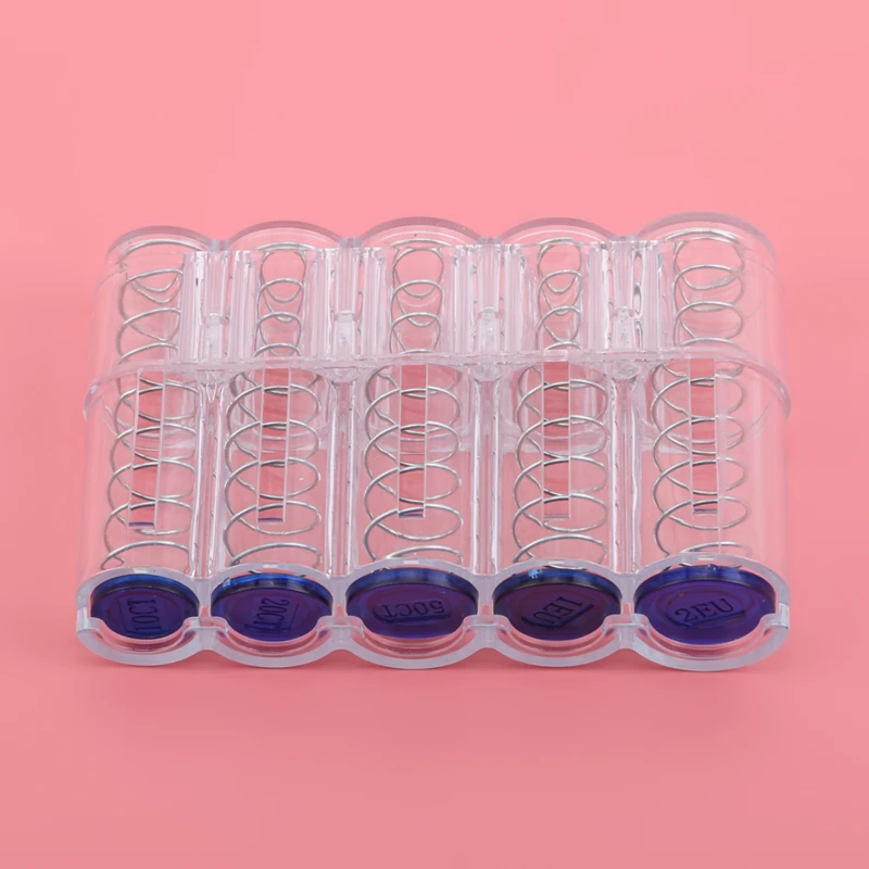 가정용 동전 지갑 거치대 케이스 돈 상자, 창의적인 다기능 저축 상자, 항아리 유로 동전 디펜서, 가정 장식, 10 개