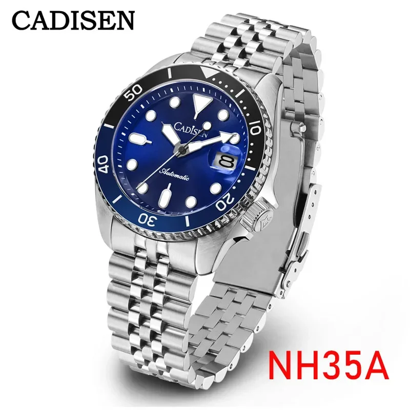 

CADISEN SKX007 Watch For Men Ceramic Bezel Sapphire Glass NH35 Movement Automatic Mechanical BGW9 Luminous relogio masculino