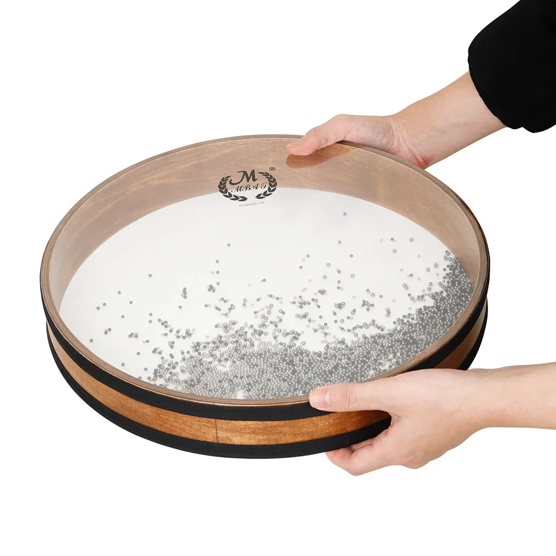 Tambourine Waves Sound Ocean Hand Drum Orff Percussion Instrument Wave Bead Ocean Drums for Children Gifts 16/18/20/22 Inch