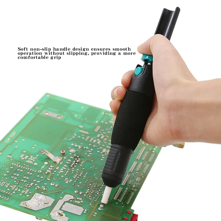 Desoldering Pump CJ-366D Powerful Dual-Ring Non-Slip Handle Solder Sucker Solder Pump Manual Soldering Tool for PCB