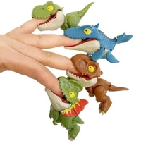 Jurassic Finger Dinosaur Triceratops Tyrannosaurus Model Toys for Kids Creative Finger Biting Dinosaurs Interactive Toy Boy Gift 2