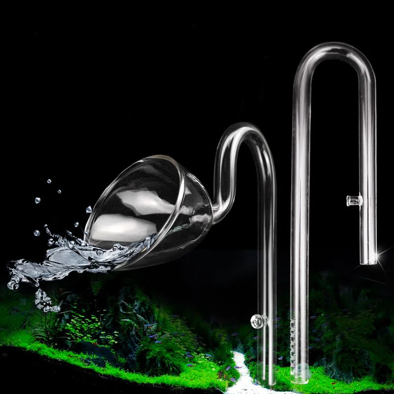 Aquarium ADA Style 13mm 17mm Glass Lily Pipe Inflow Outflow Tube The Glass Inlet Outlet Water Pipe for Fish Tank filter 12/16mm 3
