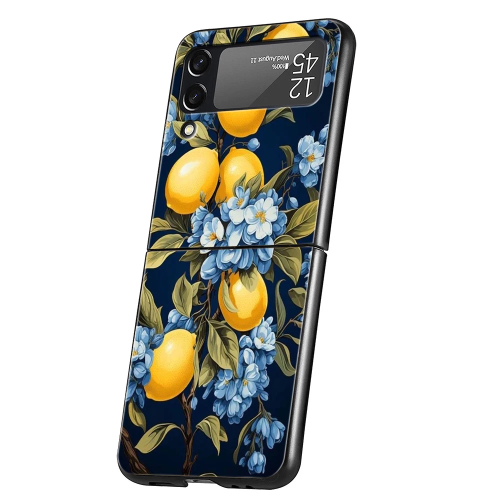 Luxury Retro Fruit Lemon Folding Phone Case - Hard PC Cover