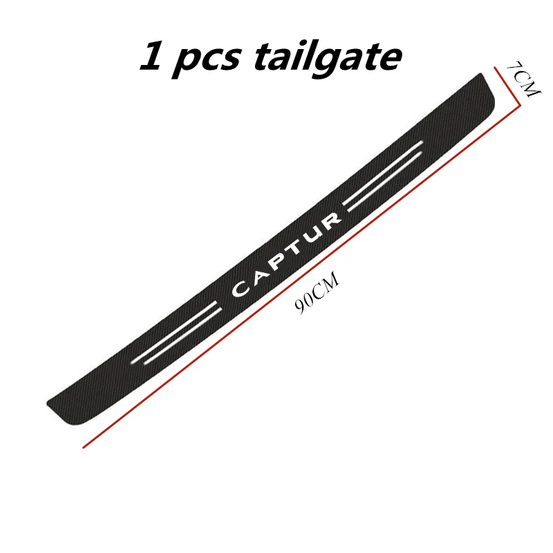 thumbnail image 1 of Adhesivo de fibra de carbono para puerta de coche, tira protectora para maletero de coche, para Renault Captur I 2013 2014 2015 2016 2017 2018 2019, 1 of 5
