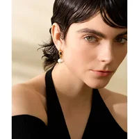Yhpup High Quality Imitation Pearls Drop Stainless Steel Golden Korean Hoop Earrings Charms Fashion Jewelry Bijoux Femme Gift - Image 4