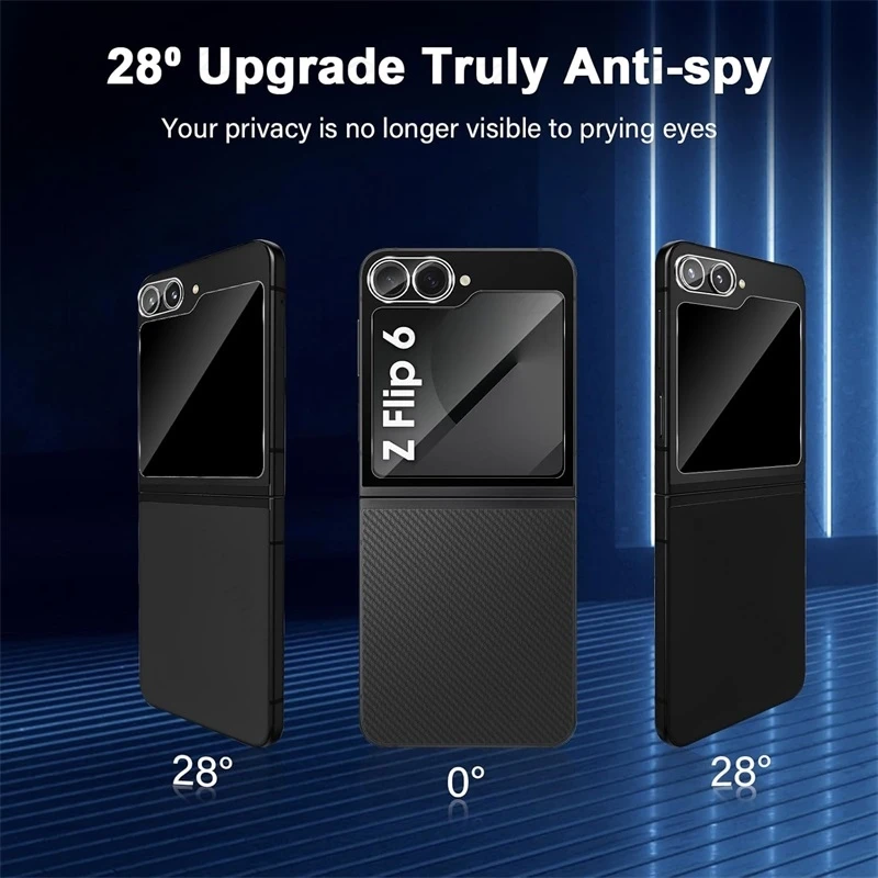Privacy Tempered Glass Screen Protector, 2-Pack for Samsung Galaxy Z Flip6 5G