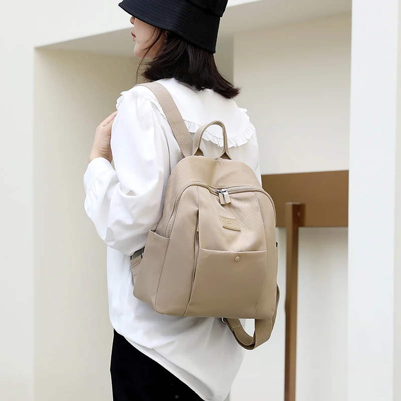 Mochila de alta calidad para mujer, bolso de hombro de viaje