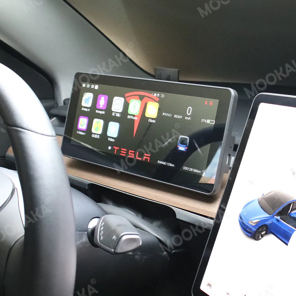 

Android 10 для Tesla Model 3, модель Y, Автомобильный цифровой кластер, ЖК-панель приборной панели, многофункциональный мультимедийный плеер