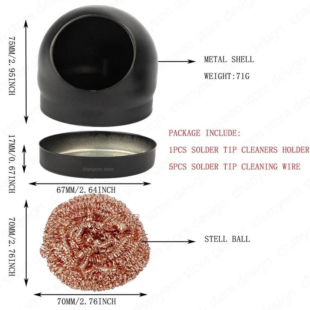 Soldering Iron Tip Cleaner Desoldering Cleaning Ball Welding Soldering Iron thumbnail 12