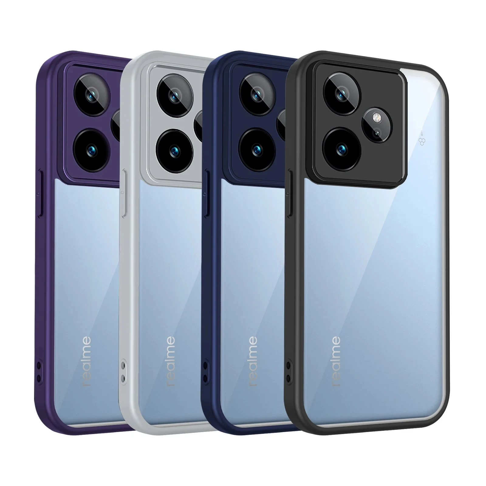 Shockproof Clear Matte Silicone Bumper Case with Air Cushion Protection