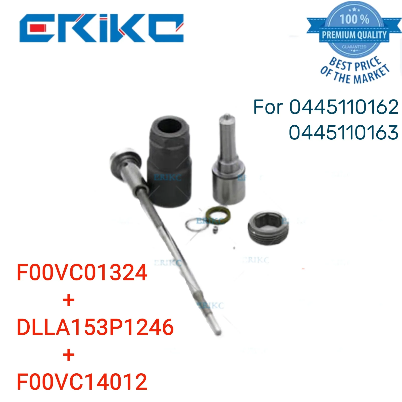 

F00VC01324 Diesel Injector Repair Kits DLLA153P1246 0 433 171 788 Nozzle F00VC14012 Valve for 0445110162 0445110163