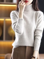 LHZSYY Winter Women Sweater Solid 100%Mink Cashmere Turtleneck Knitted Pullovers Slim Soft Warm Female Long Sleeve 23  Color - Image 5